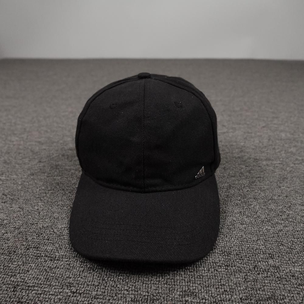 Adidas Hat Cap Strap Back Mens One Size Black Twill Baseball Logo Casual